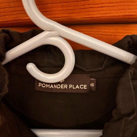 Pomander Place Black Ruffled Mandarin Collar dress - Picture 2 of 3